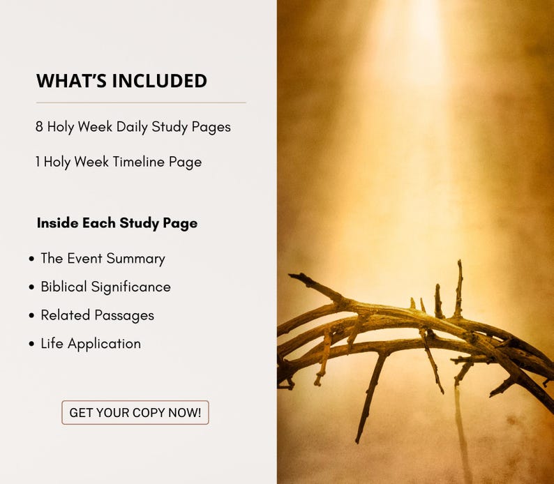 Holy Week Notepage Easter Holy Week Study Guide, Easter Story Printables, Palm Sunday to ...