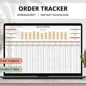 Order Tracker Spreadsheet, Sales Tracker, Order Management Template, Order Log Sheet, Small Business Tracker, Order Tracking Google Sheets