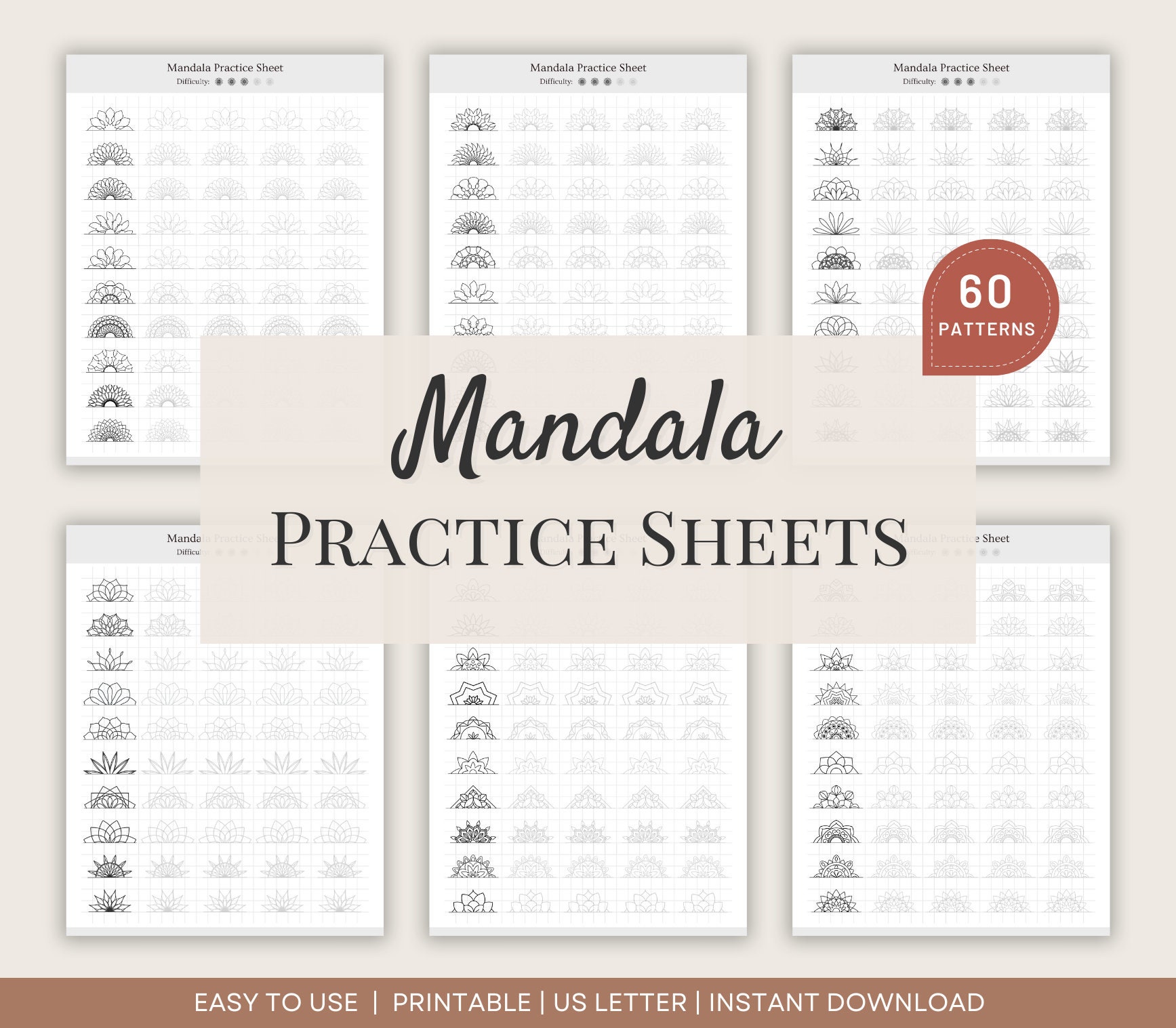 Mandala Practice Sheets, Mandala Training Patterns, Mandala Art Therapy, Printable Mandala Tracing Worksheets, Zentangle Pattern Templates - Etsy mandala-practice-sheets-mandala-training-patterns-mandala-art-therapy-printable-mandala-tracing-worksheets-zentangle-pattern-templates-etsy