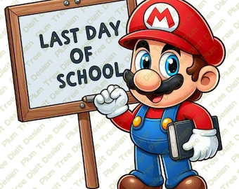 5 PNG Images of Last Day of School | Plumber | Cartoon | PNG | Transparent background | Instant download | Mari