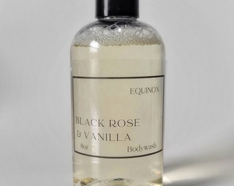 Black Rose and Vanilla Body Wash, Liquid Soap