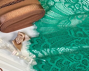 DIY Lingerie Kit – Stretch Lace Bralette & Panties Sewing Kit | S–XXL | Make Your Own Underwear Set | Lace,  Elastics and Hardware Kit