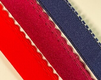 15 mm Scallop or Picot Elastic | Lingerie Elastic | 15 mm Scallop Elastic | Elastic for Lingerie | 5/8 or 15mm