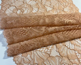 Stretchkant: premium nylon stretchkant op maat gesneden| Gebloemd kant| Kant voor doe-het-zelf bh-naaiprojecten | 22 cm/8,5 inch