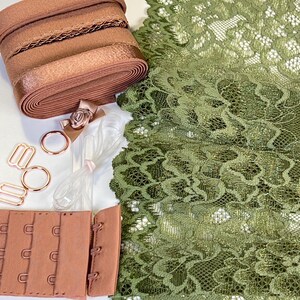 DIY Lingerie Kit – Stretch Lace Bralette & Panties Sewing Kit | S–XXL | Make Your Own Underwear Set | Lace,  Elastics and Hardware Kit