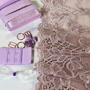 DIY Lingerie Kit – Stretch Lace Bralette & Panties Sewing Kit | S–XXL | Make Your Own Underwear Set | Lace,  Elastics and Hardware Kit