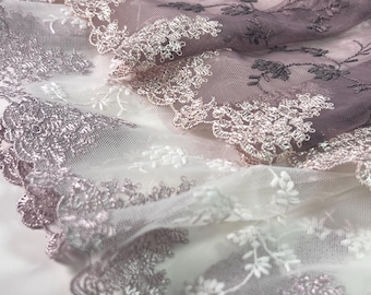 Embroidered Tulle Lace | Embroidery Lace | Lace trim by yard | Lace for Sewing | Lace for DIY Bra | Delicate stretch/gentle stretch lace