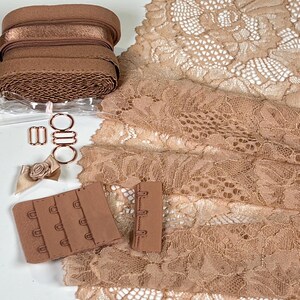 DIY Lingerie Kit – Stretch Lace Bralette & Panties Sewing Kit | S–XXL | Make Your Own Underwear Set | Lace,  Elastics and Hardware Kit