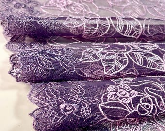 Embroidered Tulle Lace | Embroidery Lace | Lace trim by yard | Lace for Sewing | Lace for DIY Bra | Delicate stretch| Gentle stretch lace