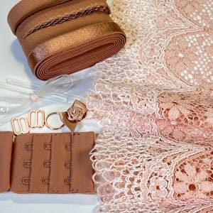DIY Lingerie Kit – Stretch Lace Bralette & Panties Sewing Kit | S–XXL | Make Your Own Underwear Set | Lace,  Elastics and Hardware Kit