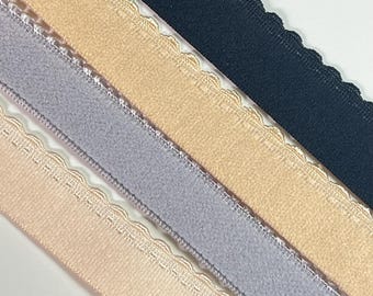 15 mm Scallop or Picot Elastic | Lingerie Elastic | 15 mm Scallop Elastic | Elastic for Lingerie | 5/8 or 15mm