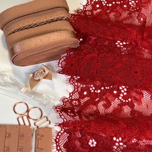 DIY Lingerie Kit – Stretch Lace Bralette & Panties Sewing Kit | S–XXL | Make Your Own Underwear Set | Lace,  Elastics and Hardware Kit