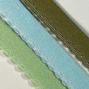 12 mm Scallop or Picot Elastic | Lingerie Elastic | 12 mm Scallop Elastic | Elastic for Lingerie | 1/2 or 12mm | GreenTones