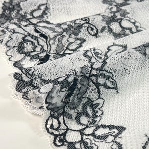 Stretch Lace | Delicate Lace | Lace trim by yard | Lace for Sewing | Lace for DIY Bra | Stretch Lace Trim | 10 inch | 25cm Wide
