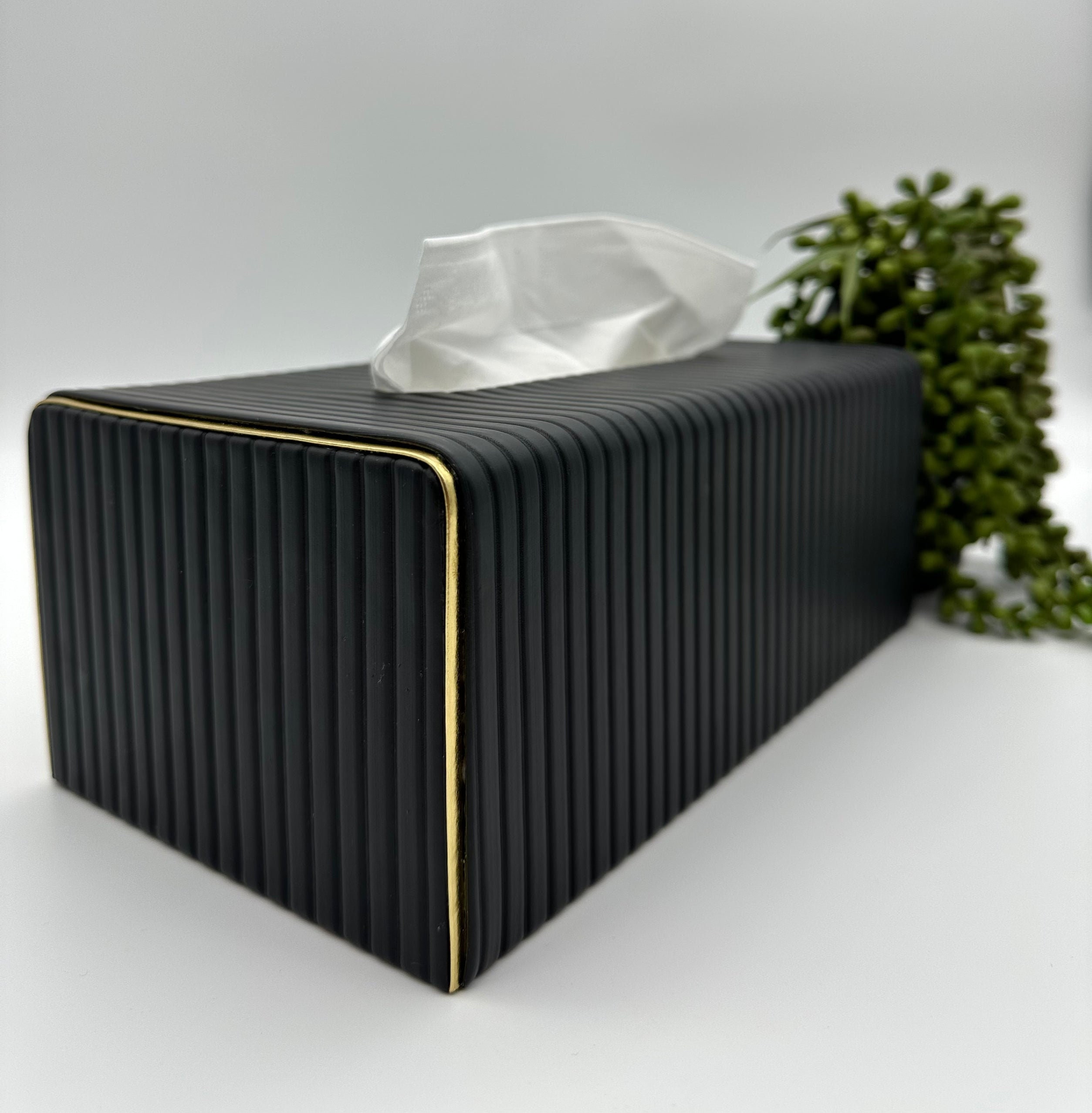 Zimtky Papiertuchbox Taschentuchbox, Schwarz, für Zuhause, Büro