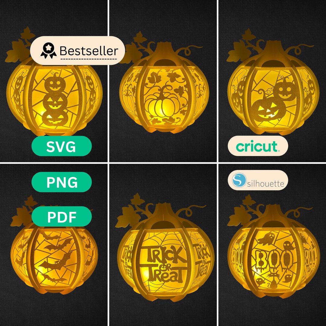 Combo 6 Pumpkin Lantern Template SVG PNG PDF Halloween Etsy Canada Combo 6 Pumpkin Lantern Template SVG PNG PDF Halloween Etsy Canada