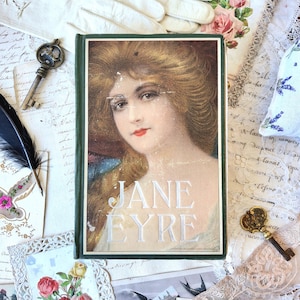 Stunning antique edition of Jane Eyre | Charlotte Bronte | M.A. Donohue and Company | 1800s book | gothic romance | dark academia
