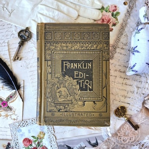 Stunning antique edition of Jane Eyre | Charlotte Bronte | Worthington Co. | Franklin Edition | 1800s book | gothic romance | dark academia