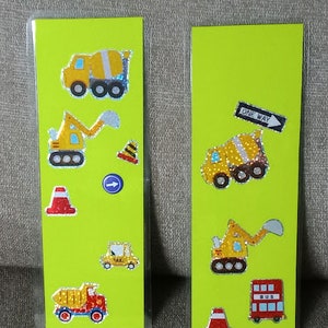 Double sided bookmark set of 2- vehicles