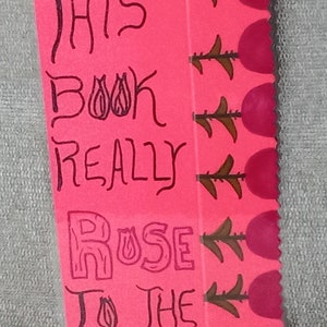 Laminated red roses bookmark