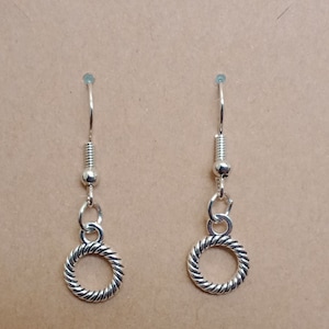 Dangle earrings- Silver rings