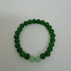 Beaded bracelet- Green and light green