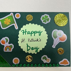 St. Patrick’s Day single panel card and envelope- blank back