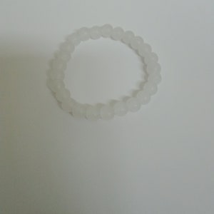 Beaded bracelet- Fog glass