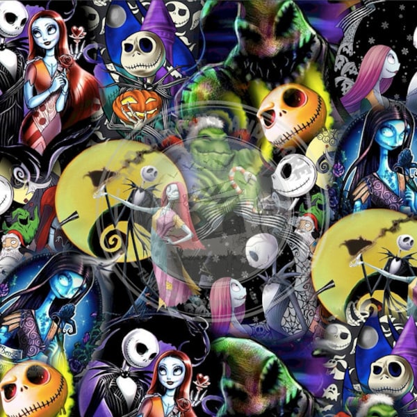 Nightmare Before Christmas Collage Tumbler Wrap Sublimation, 20oz Skinny Straight Tumbler Design Digital Download PNG Instant DIGITAL ONLY