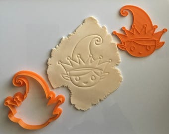 Digital STL Files 88mm Elf cookie/fondant/clay cutter & embosser stamp - 3D printing FILE DOWNLOAD only