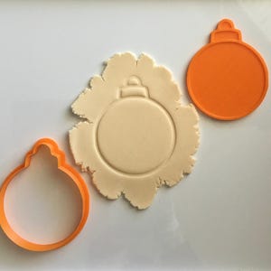 Digital STL Files 87.68mm Bauble cookie/fondant/clay cutter & embosser stamp - 3D printing FILE DOWNLOAD only