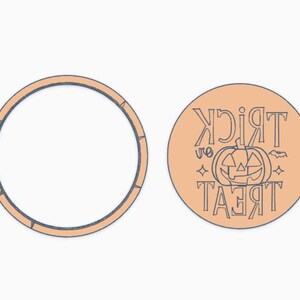 Digitale STL Dateien 70mm Süßes oder Saures Ausstechform & Prägestempel Stempel - 3D Druck DATEI DOWNLOAD