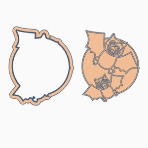Digitale STL Dateien 81mm Fledermäuse Ausstecher & Prägestempel - nur 3D Druck DATEI DOWNLOAD