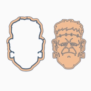 Digitale STL Dateien 85mm Frankenstein Ausstecher & Prägestempel - 3D Druck DATEI DOWNLOAD