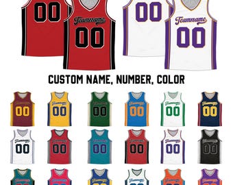Custom Name and Number Basketball Jersey Tank Top, Personalized Basketball  Jersey, Basketball Jersey Color Custom, Basketball Custom Shirt