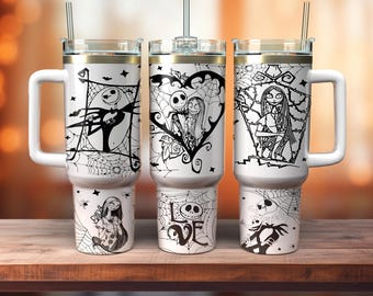 Filmpersonages 40oz beker wrap png, Halloween-personages 2 stuks 40oz wrap png, tekenfilmfilms 40oz beker png, sublimatieontwerpen