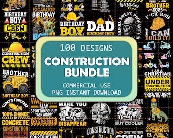 100 lavoratori edili PNG, costruttore divertente PNG, cantiere operaio PNG, design di magliette con citazioni sull'edilizia, stampa a sublimazione per l'equipaggio di attrezzature pesanti