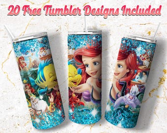 Princess 20oz Skinny Tumbler Wrap Png, Cartoon Characters Tumbler Png, Cartoon Movies Tumbler Wrap Png, Princess Wrap Png, Digital Download