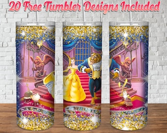 Princess 20oz Skinny Tumbler Wrap Png, Cartoon Characters Tumbler Png, Cartoon Movies Tumbler Wrap Png, Princess Wrap Png, Digital Download