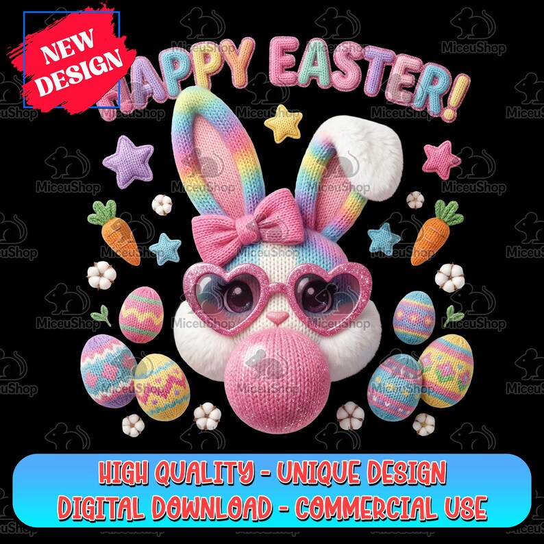 Latch Hook Yarn Bow Bunny Reading Easter Png, Coquette Pink Rabbit Faux ...