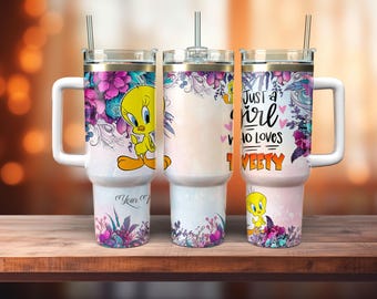 Just A Girl Who Loves Cartoon 40oz wrap png, tekenfilmfilms 40oz wrap png, stripfiguren 40oz beker png, cartoonsublimatieontwerpen