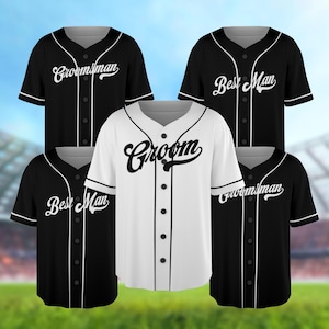 Groom & Groomsman Jersey Custom Names And Numbers, Groomsmen Proposal, Bachelor Party Groomsmen Jersey, Baseball Custom Jersey