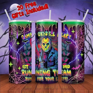 Horror Halloween 20oz Tumbler Sublimation Designs Png, Scary Movie Wrap Png, Horror Movies Tumbler Png, Horror Characters, Commercial Use