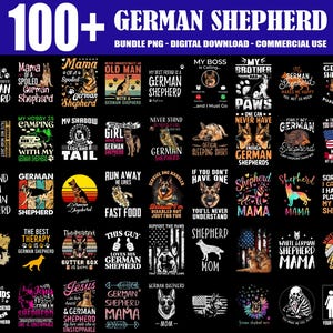 100+ Designs German Shepherd Bundle Png, Pet Lover Gift, Cute German Shepherd Png, Funny German Shepherd Png,Quirky Dog Breed,Commercial Use