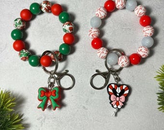 Christmas Keychain Hands Free Wristlet Practical Christmas Gift for Her Stocking Stuffer