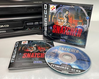 Snatcher PAL Style MegaCD Jewel Case and Manual reproduction.