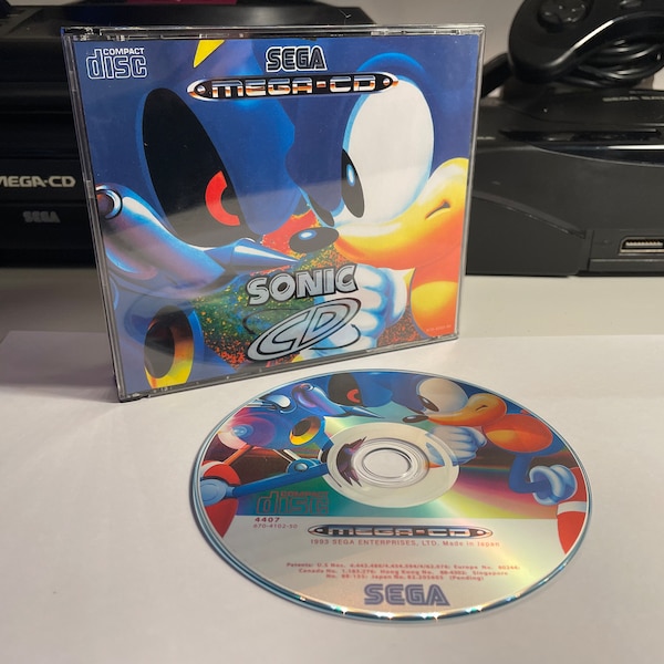 Sonic CD PAL Style MegaCD Jewel Case and CD. No manual. Reproduction.