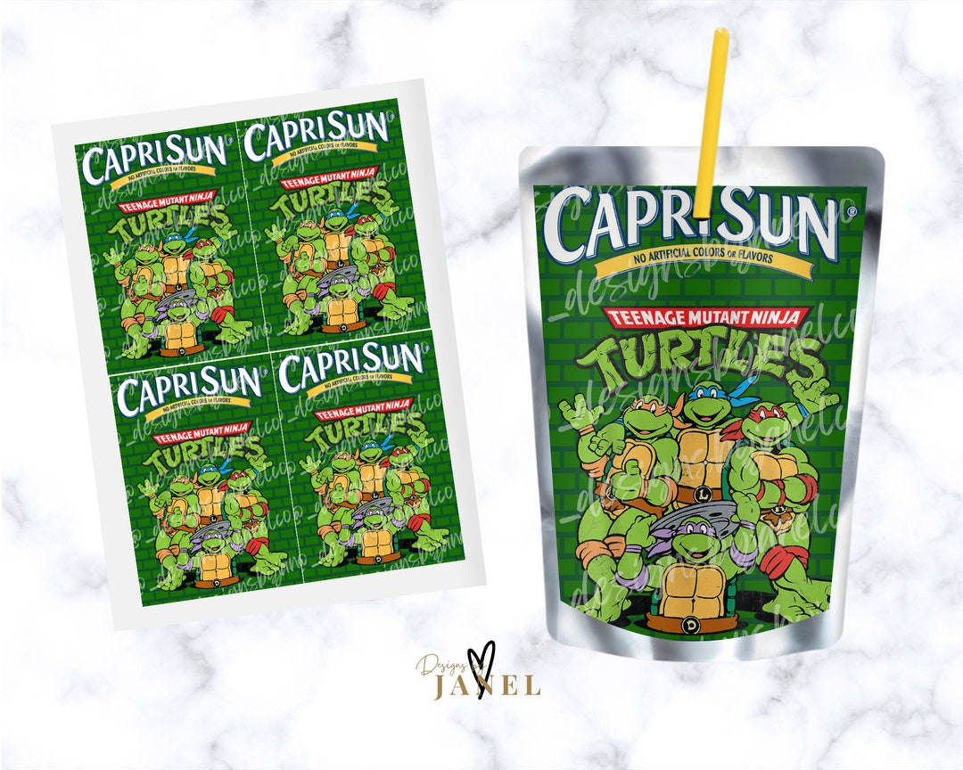 Tmnturtle Caprisun Labels Printable Template Kids - Etsy
