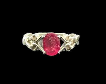 Natural Oval Cut Ruby Gemstone Ring in 925 Sterling Silver For Women Handmade Jewelry Designer Ring Ruby Jewelry Gift For Her Valentine Gift