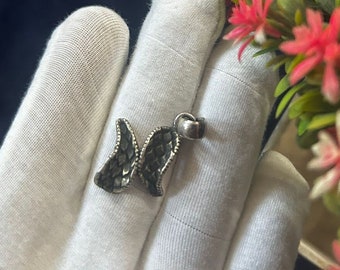 Small Oxidized Butterfly Pendant in 925 Sterling Silver | Handmade Unique Jewelry for Women & Girls | Birthday Gift Idea